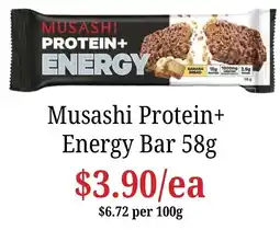 Farmer Jack's Musashi Protein+ Energy Bar offer
