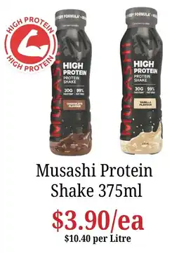 Farmer Jack's Musashi Protein Shake offer