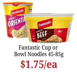 Farmer Jack's Fantastic Cup or Bowl Noodles offer