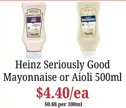 Farmer Jack's Heinz Seriously Good Mayonnaise or Aioli offer