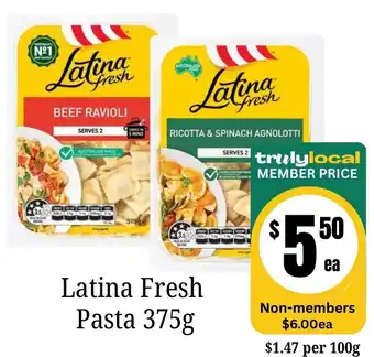 Farmer Jack's Latina Fresh Pasta offer