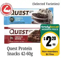 Farmer Jack's Quest Protein Snacks offer