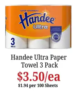 Farmer Jack's Handee Ultra Paper Towel offer