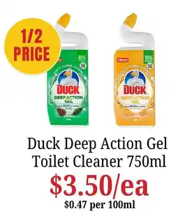 Farmer Jack's Duck Deep Action Gel Toilet Cleaner offer