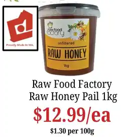 Farmer Jack's Raw Food Factory Raw Honey Pail offer