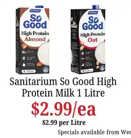 Farmer Jack's Sanitarium So Good High Protein Milk offer