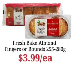 Farmer Jack's Fresh Bake Almond Fingers or Rounds offer