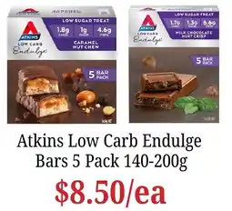 Farmer Jack's Atkins Low Carb Endulge Bars offer