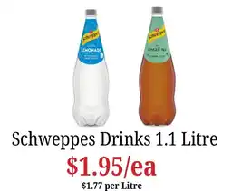 Farmer Jack's Schweppes Drinks offer