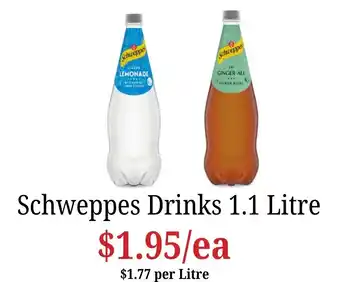 Farmer Jack's Schweppes Drinks offer