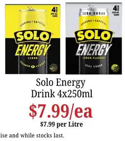 Farmer Jack's Solo Energy Drink offer