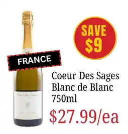 Farmer Jack's Coeur Des Sages Blanc de Blanc offer