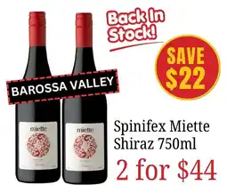 Farmer Jack's Spinifex Miette Shiraz offer