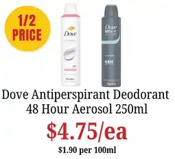 Farmer Jack's Dove Antiperspirant Deodorant offer