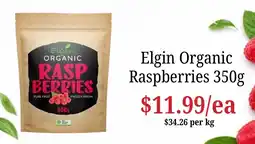 Farmer Jack's Elgin Organic Raspberries offer