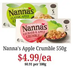 Farmer Jack's Nanna's Apple Crumble offer