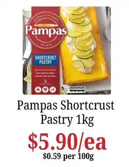 Farmer Jack's Pampas Shortcrust Pastry offer