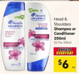 Spar Head & Shoulders Shampoo or Conditioner offer