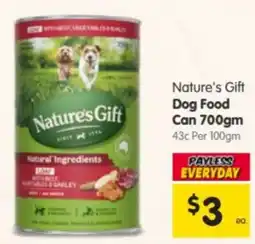 Spar Nature's Gift Dog Food Can offer
