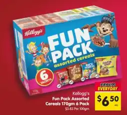 Spar Kellogg's Fun Pack Assorted Cereals offer