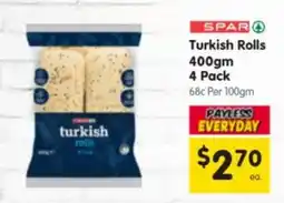 Spar Coles Turkish Rolls offer