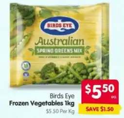 Spar Birds Eye Australian Spring Greens Mix offer