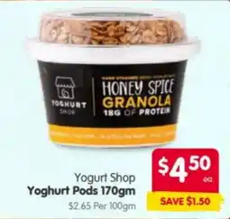 Spar Yoghurt Shop Yoghurt Pods offer