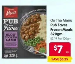 Spar On The Menu Pub Faves Slow Cooked Lamb offer