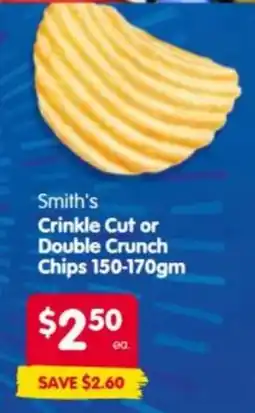Spar Smith's Crinkle Cut or Double Crunch Chips offer