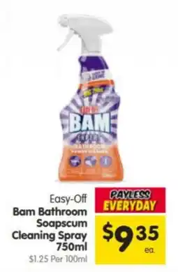 Spar Easy-Off Bam Bathroom Soapscum Cleaning Spray offer