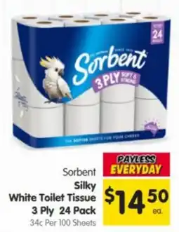 Spar Sorbent Silky White Toilet Tissue offer