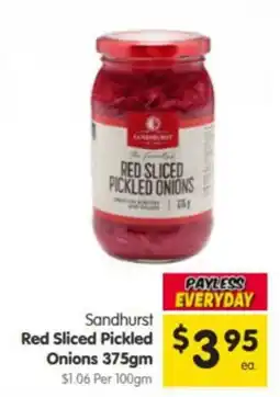 Spar Sandhurst Red Sliced Pickled Onions offer