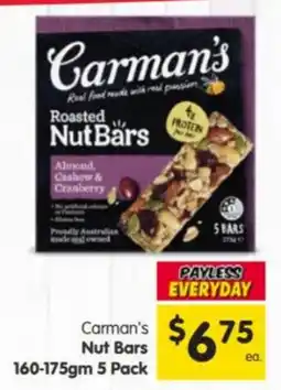 Spar Carman's Nut Bars offer