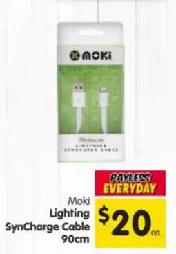 Spar Moki Lightning SynCharge Cable offer
