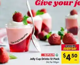 Spar Jelly Cup Drinks 12 Pack offer