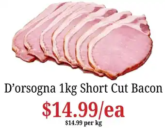 Farmer Jack's D'orsogna Short Cut Bacon offer