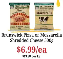 Farmer Jack's Brunswick Pizza or Mozzarella Shredded Cheese offer