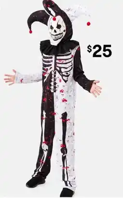 Kmart skeleton jester costume offer