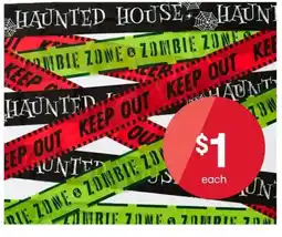Kmart Haunted House Haunt Zombie Zone Keep Out Tape offer