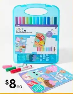 Kmart Anko Craft On The Go Colouring Marker Case offer