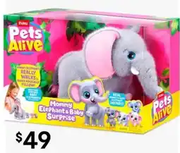 Kmart Zuru Pets Alive Mommy Elephant & Baby Surprise offer