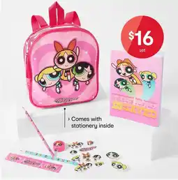 Kmart The Powerpuff Girls backpack set offer