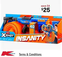 Kmart Zuru Xshot Insanity offer