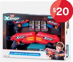 Kmart Zuru X Shot 2x Reflex 6 & 2x Kickback offer