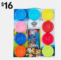 Kmart Paw Patrol 9 Pack Dough & Stencils offer