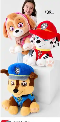 Kmart Paw Patrol plush offer