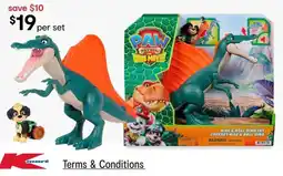 Kmart PAW PATROL THE DINO MOVIE RISE & ROLL DINO SET offer