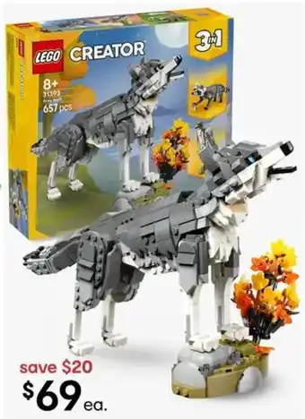 LEGO CREATOR Gray Wolf