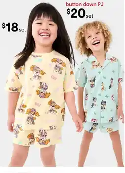 Kmart Paw Patrol button down PJ offer
