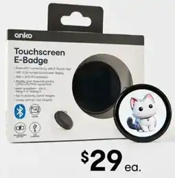 Kmart anko Touchscreen E-Badge offer